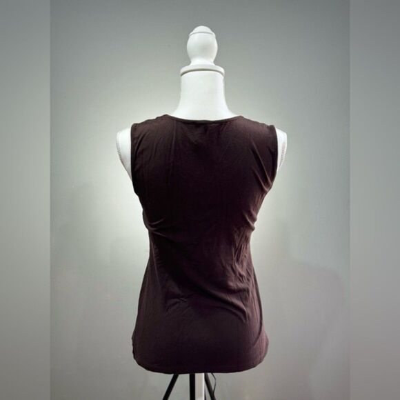 Brown Tweeds Sleeveless Blouse Size M EUC - Picture 2 of 6